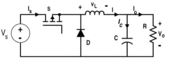 A buck regulator has a supply voltage of Vs = 24 V The required average ...
