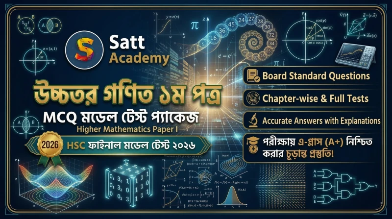উচ্চতর গণিত ১ম পত্র - HSC ২৬  ফাইনাল মডেল টেস্ট-০৪  📈📏📐