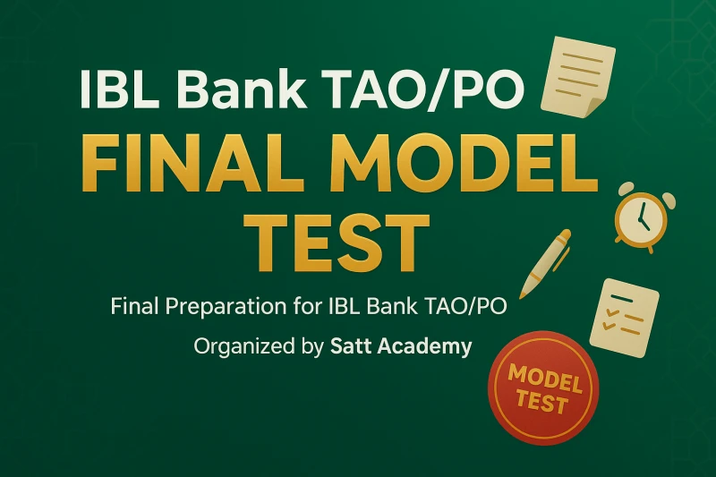 Islami Bank TAO Final Preparation Test – Model Test 03